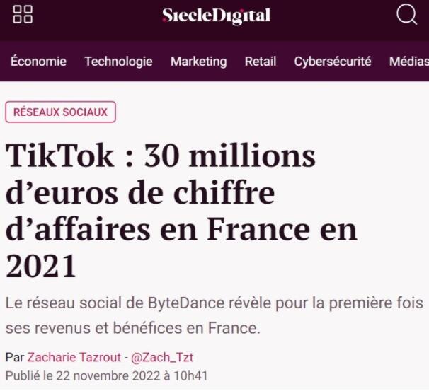 2021TikTokڷӪҵ2960ŷԪ